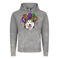 Cloud Rock Mardi gras hat husky Vintage Hoodie - RanaPortraitStore