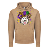 Vintage Coffee Mardi gras hat husky Vintage Hoodie - RanaPortraitStore
