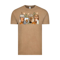 Vintage Coffee latte coffee cups Vintage Tee - Zillion Design Studio