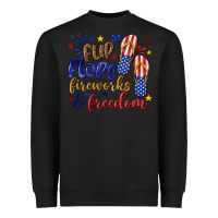 Black flip flops fireworks and freedom Heavyweight Sweatshirt - texasbilliewilder