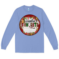 Colony Blue custom name santas favorite nurse Long Sleeve Tee - AdoDesignShop