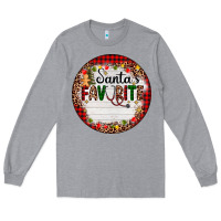 Heather Grey custom name santas favorite nurse Long Sleeve Tee - AdoDesignShop