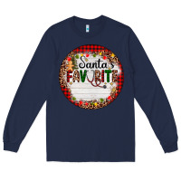 Navy custom name santas favorite nurse Long Sleeve Tee - AdoDesignShop