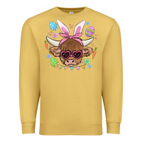Antique Gold easter cow Premium Sweatshirt - MaliasSmallBusiness