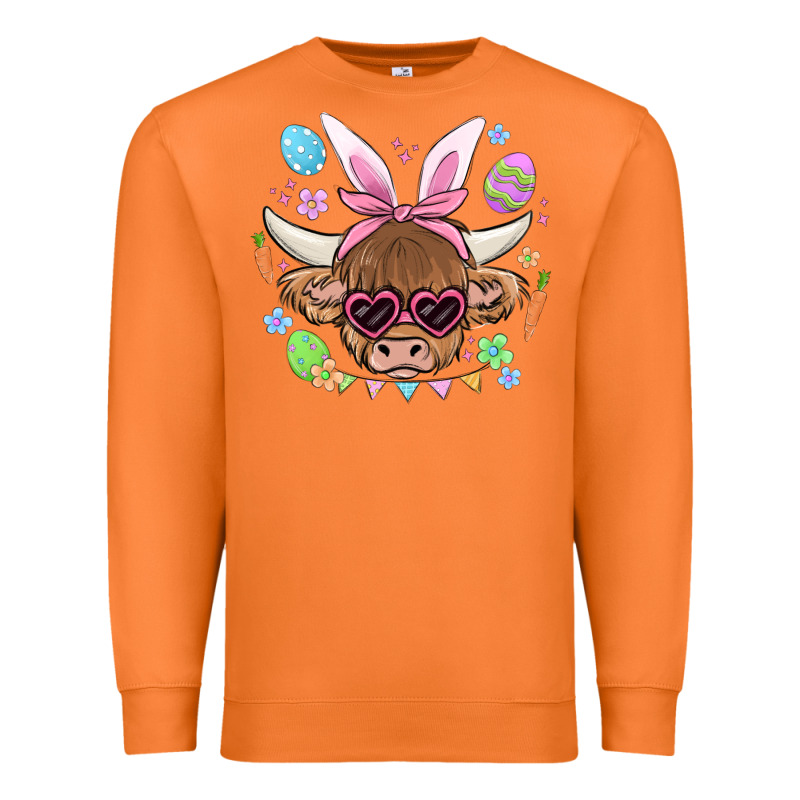 Easter Cow Premium Sweatshirt by MaliasSmallBusiness | Teevron