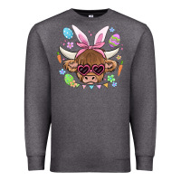 Charcoal Heather easter cow Premium Sweatshirt - MaliasSmallBusiness