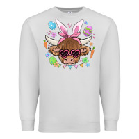 Dove Grey easter cow Premium Sweatshirt - MaliasSmallBusiness
