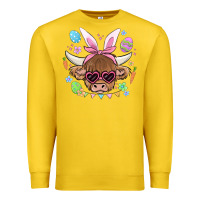 Lemon easter cow Premium Sweatshirt - MaliasSmallBusiness
