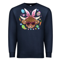 Navy easter cow Premium Sweatshirt - MaliasSmallBusiness