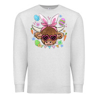 Oatmeal Heather easter cow Premium Sweatshirt - MaliasSmallBusiness