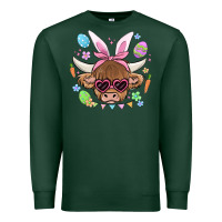 Sports Green easter cow Premium Sweatshirt - MaliasSmallBusiness