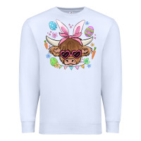 White easter cow Premium Sweatshirt - MaliasSmallBusiness