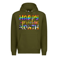 Army Green Western Happy Pride Month LGBTQ+ Premium Hoodie - BundleAndBundleShop