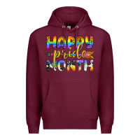 Burgundy Western Happy Pride Month LGBTQ+ Premium Hoodie - BundleAndBundleShop