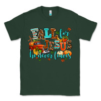 Sports Green fall for jesus he never leaves Classic Tee - AdoDesignShop