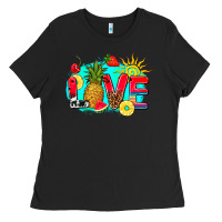 Black love summer fruit and sun Ladies Tee - AdoDesignShop