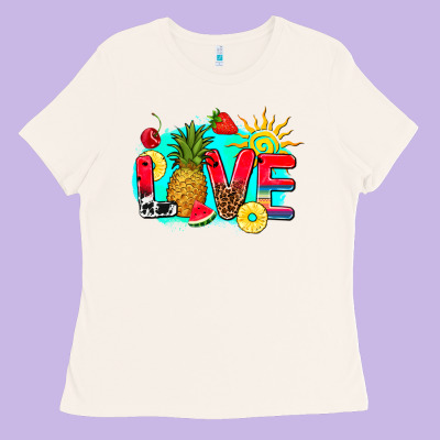 Love Summer Fruit And Sun Ladies Tee Designed By Adodesignshop