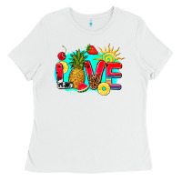 White love summer fruit and sun Ladies Tee - AdoDesignShop