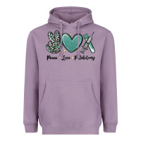 Lavender peace love phlebotomy Heavyweight Hoodie - MaliasSmallBusiness