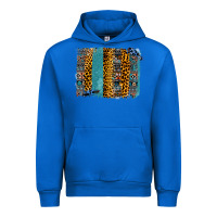 Cobalt Aztec Leopard Glitter Brushstrokes Urban Hoodie - Bettercallsaul
