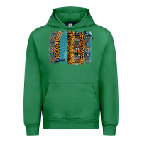 Emerald Aztec Leopard Glitter Brushstrokes Urban Hoodie - Bettercallsaul