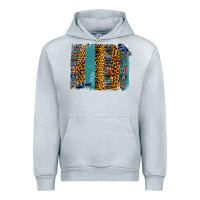 Heather Grey Aztec Leopard Glitter Brushstrokes Urban Hoodie - Bettercallsaul
