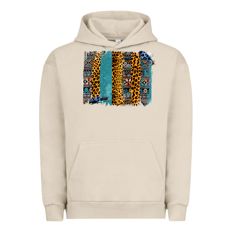 Aztec Leopard Glitter Brushstrokes Urban Hoodie by Bettercallsaul | Teevron