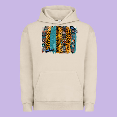 Aztec Leopard Glitter Brushstrokes Urban Hoodie Designed By Bettercallsaul
