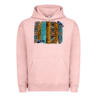 Pigment Salmon Aztec Leopard Glitter Brushstrokes Urban Hoodie - Bettercallsaul