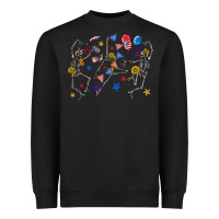 Black fourth of july dancing skeleton Heavyweight Sweatshirt - texasbilliewilder