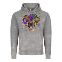 Cloud Rock Mardi gras hat pug Vintage Hoodie - RanaPortraitStore
