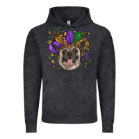 Vintage Black Mardi gras hat pug Vintage Hoodie - RanaPortraitStore