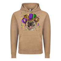Vintage Coffee Mardi gras hat pug Vintage Hoodie - RanaPortraitStore
