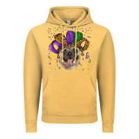 Vintage Mustard Mardi gras hat pug Vintage Hoodie - RanaPortraitStore
