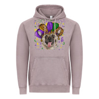 Vintage Zinc Mardi gras hat pug Vintage Hoodie - RanaPortraitStore