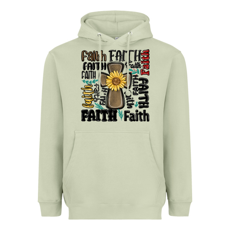 Faith Cross Heavyweight Hoodie by MaliasSmallBusiness | Teevron