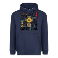 Navy faith cross Heavyweight Hoodie - MaliasSmallBusiness