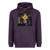 Plum faith cross Heavyweight Hoodie - MaliasSmallBusiness