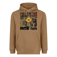 Toasted Coconut faith cross Heavyweight Hoodie - MaliasSmallBusiness