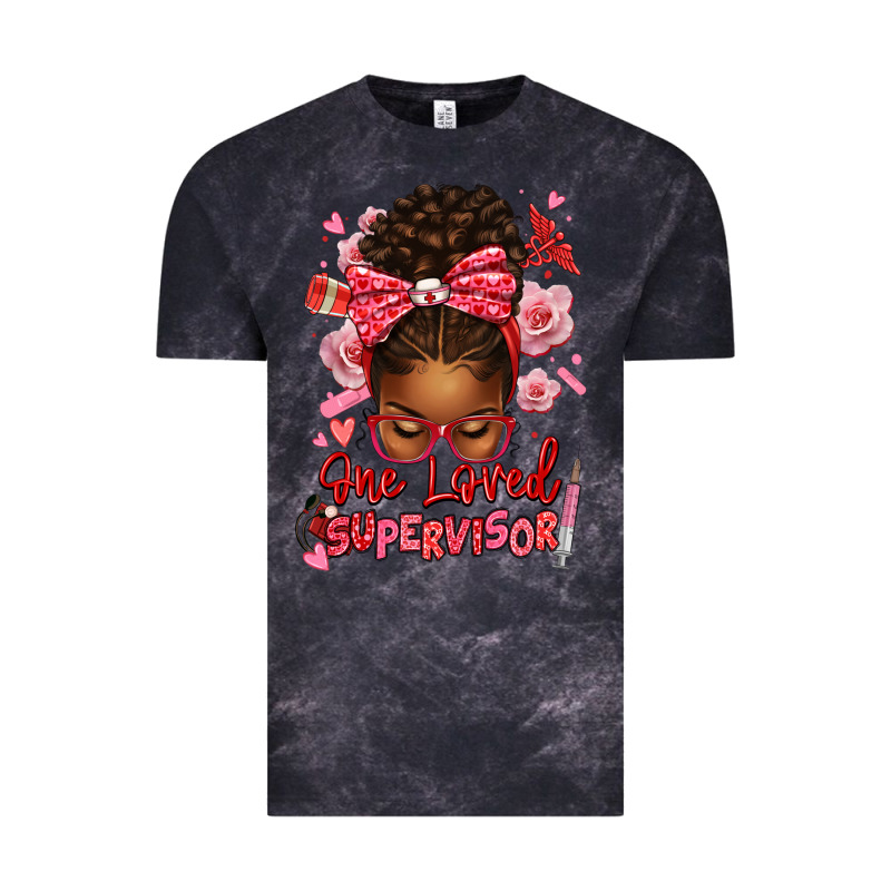 One Loved Supervisor Afro Messy Bun Vintage Tee by texasbilliewilder | Teevron