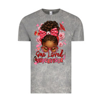 Cloud Rock one loved supervisor afro messy bun Vintage Tee - texasbilliewilder