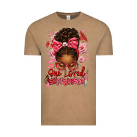 Vintage Coffee one loved supervisor afro messy bun Vintage Tee - texasbilliewilder
