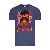 Vintage Denim one loved supervisor afro messy bun Vintage Tee - texasbilliewilder
