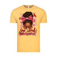 Vintage Mustard one loved supervisor afro messy bun Vintage Tee - texasbilliewilder