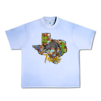 Grape Ice texas map armadillo Urban Heavy Tee - BarkalooDesign