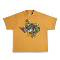 Peanut Butter texas map armadillo Urban Heavy Tee - BarkalooDesign