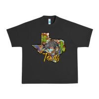 Pigment Black texas map armadillo Urban Heavy Tee - BarkalooDesign