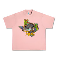 Salmon texas map armadillo Urban Heavy Tee - BarkalooDesign