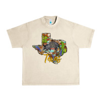 Sandshell texas map armadillo Urban Heavy Tee - BarkalooDesign