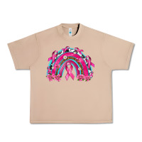Burro Breast Cancer Rainbow Urban Heavy Tee - texasbilliewilder